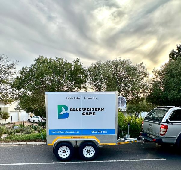 Blue Western Cape mobile fridge trailer